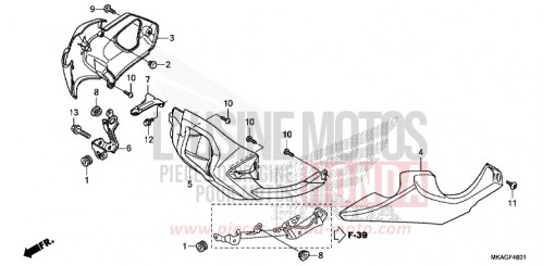 PANNEAU INFERIEUR (NC750SD) NC750SDG de 2016